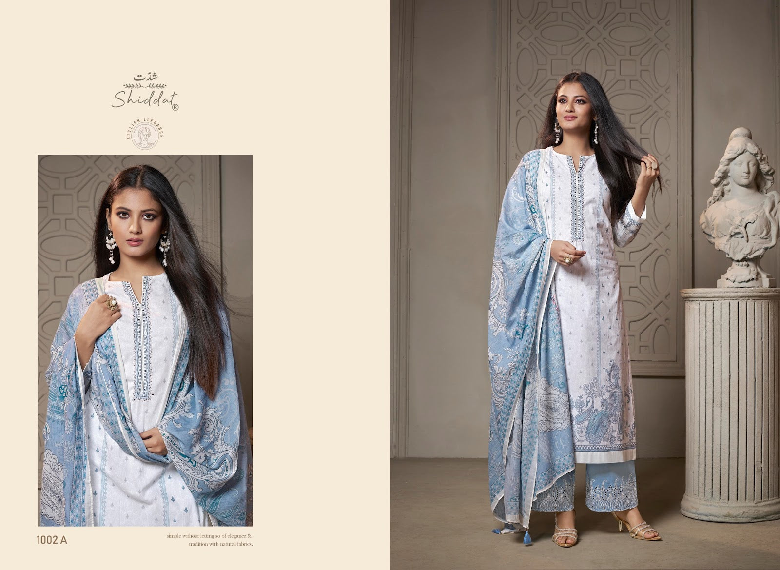 Eris 1002 Shiddat Cambric Plazzo Style Suits Exporter India