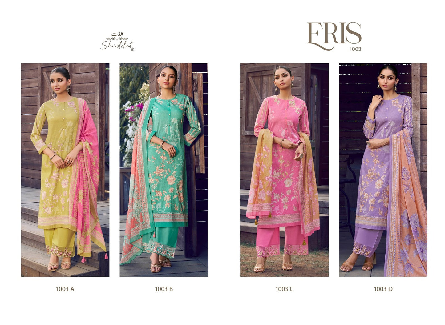Eris 1003 Shiddat Cambric Pant Style Suits Exporter Ahmedabad