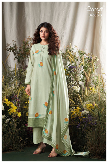Erixa 4605 Ganga Cotton Plazzo Style Suits Wholesale Price
