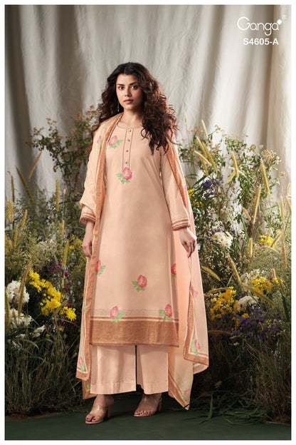 Erixa 4605 Ganga Cotton Plazzo Style Suits Wholesale Price
