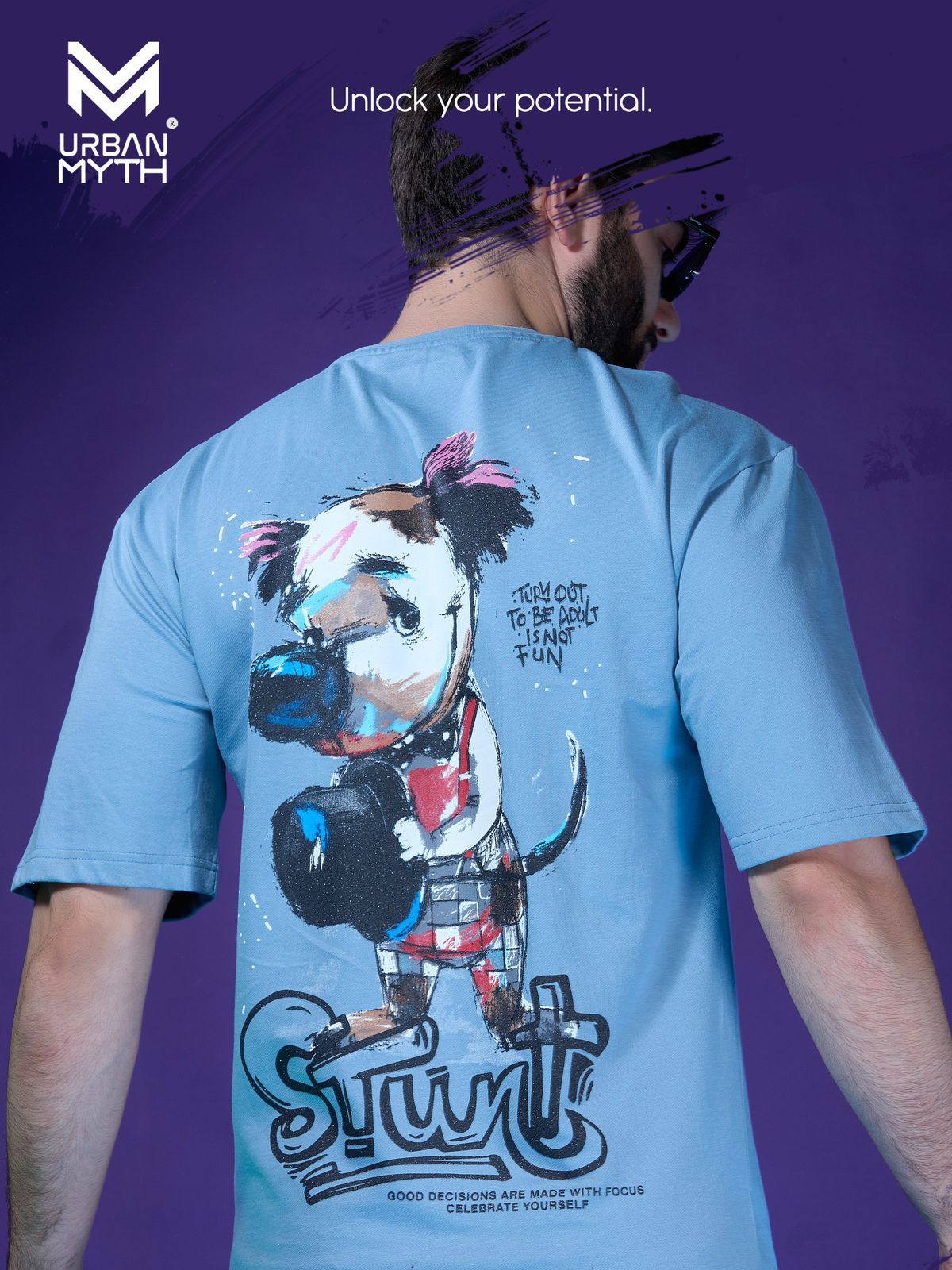 Es-110 Elevate Series Urban Myth Cotton Looper Mens Tshirts Exporter