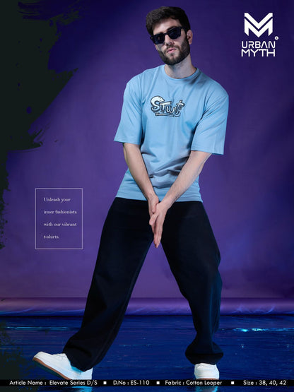 Es-110 Elevate Series Urban Myth Cotton Looper Mens Tshirts Exporter