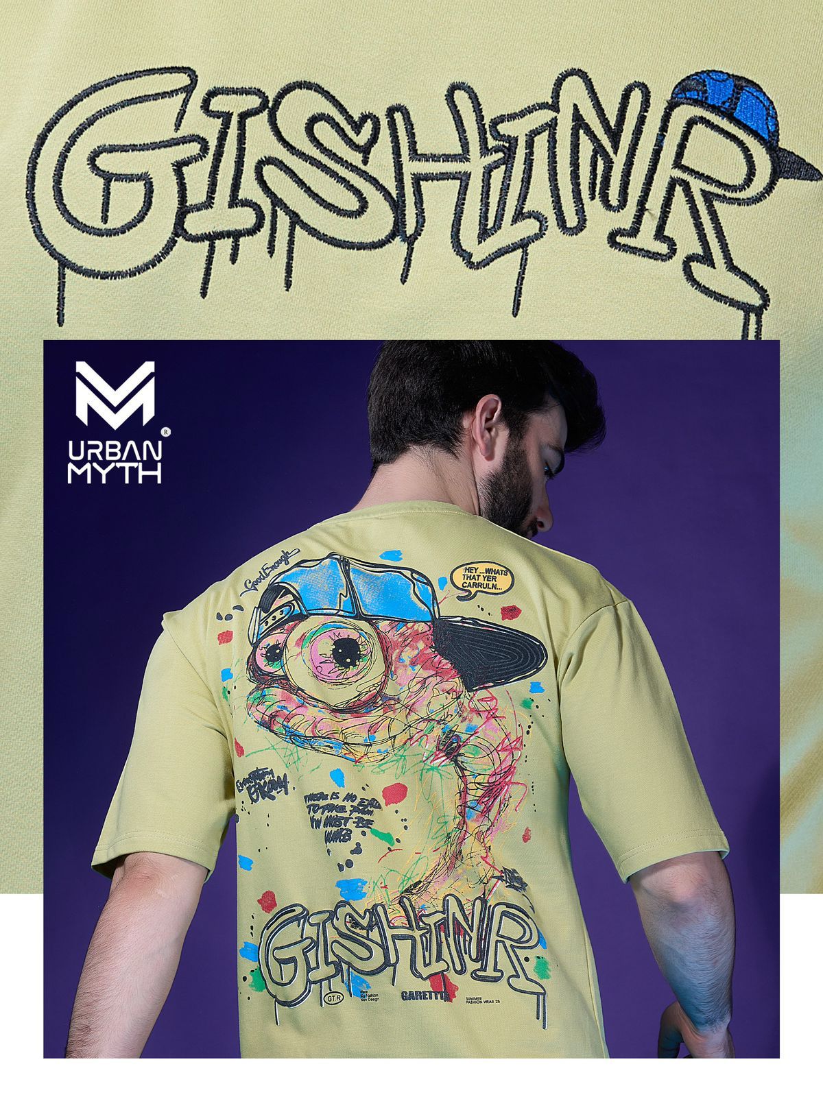 Es-110 Elevate Series Urban Myth Cotton Looper Mens Tshirts Exporter