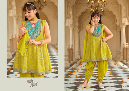 Esha Nanni Munni Chinnon Girls Readymade Patiyala Suits Supplier Ahmedabad