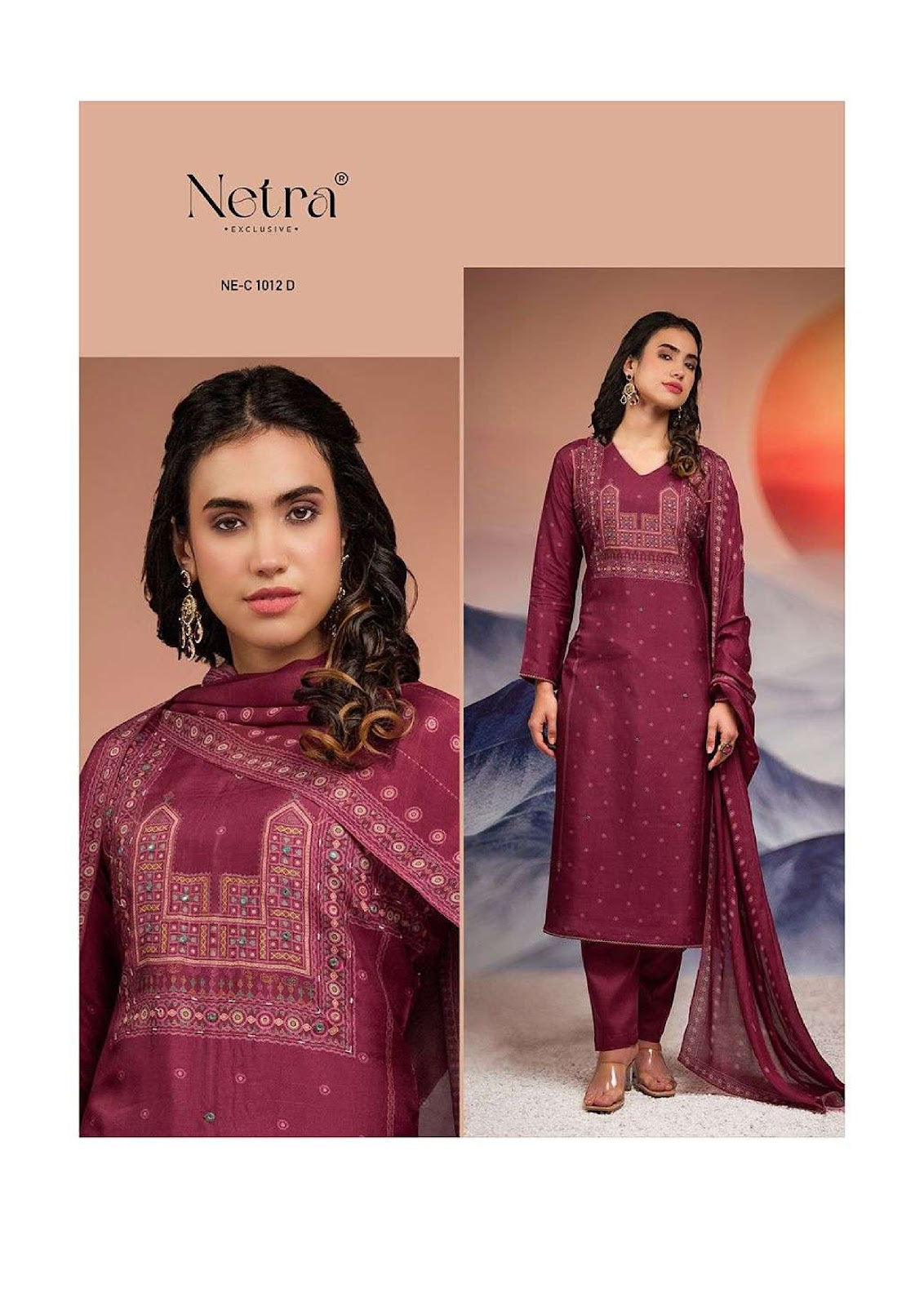 Esha Netra Pure Bemberg Pant Style Suits Wholesale Price