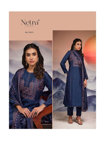 Esha Netra Pure Bemberg Pant Style Suits Wholesale Price