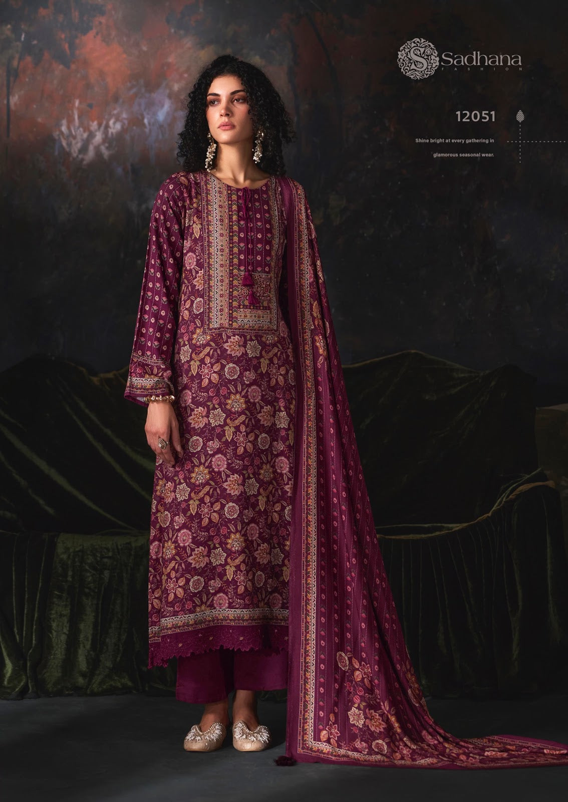 Esha Sadhana Viscose Pashmina Suits Wholesaler Ahmedabad