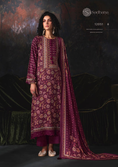 Esha Sadhana Viscose Pashmina Suits Wholesaler Ahmedabad