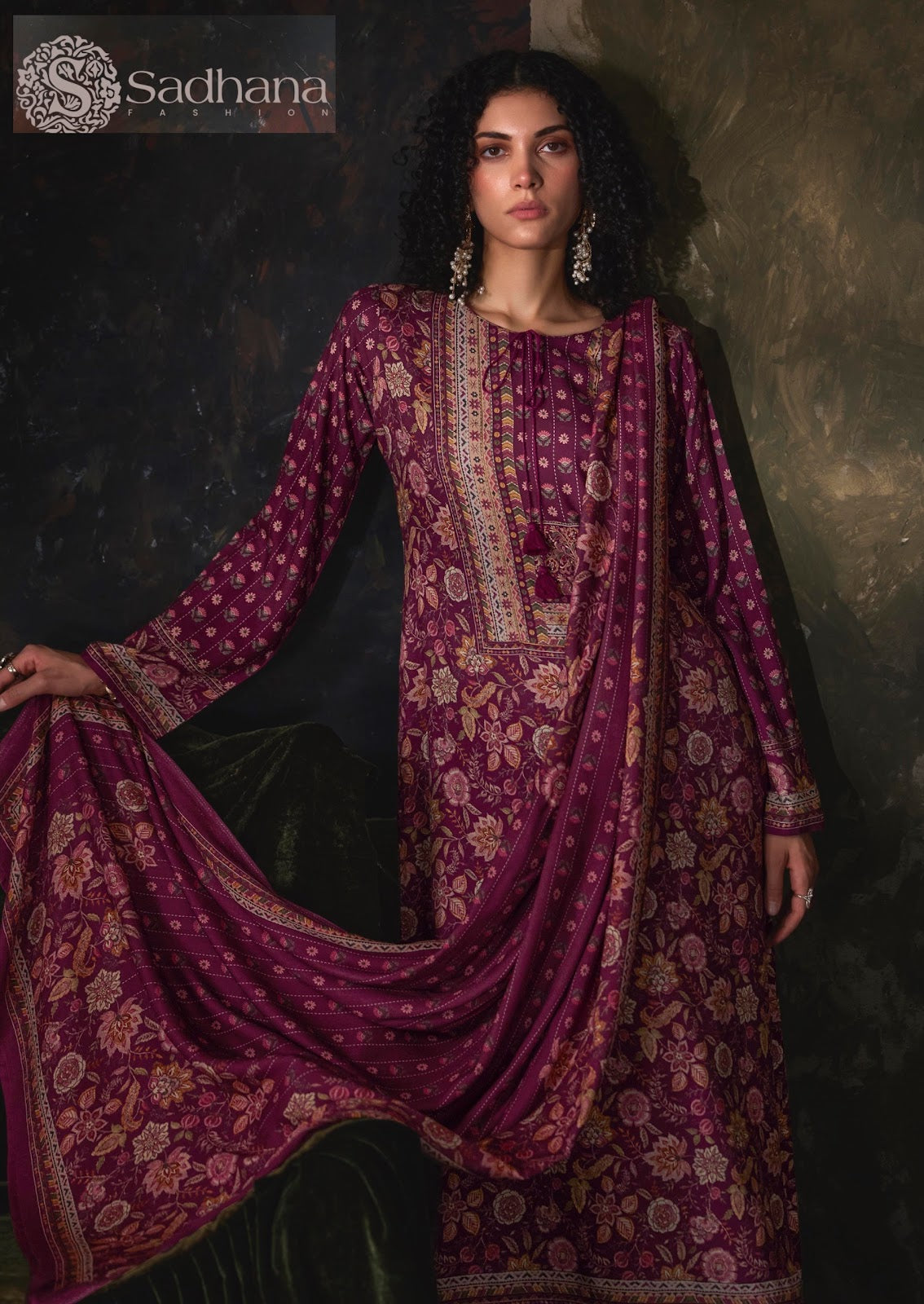 Esha Sadhana Viscose Pashmina Suits Wholesaler Ahmedabad