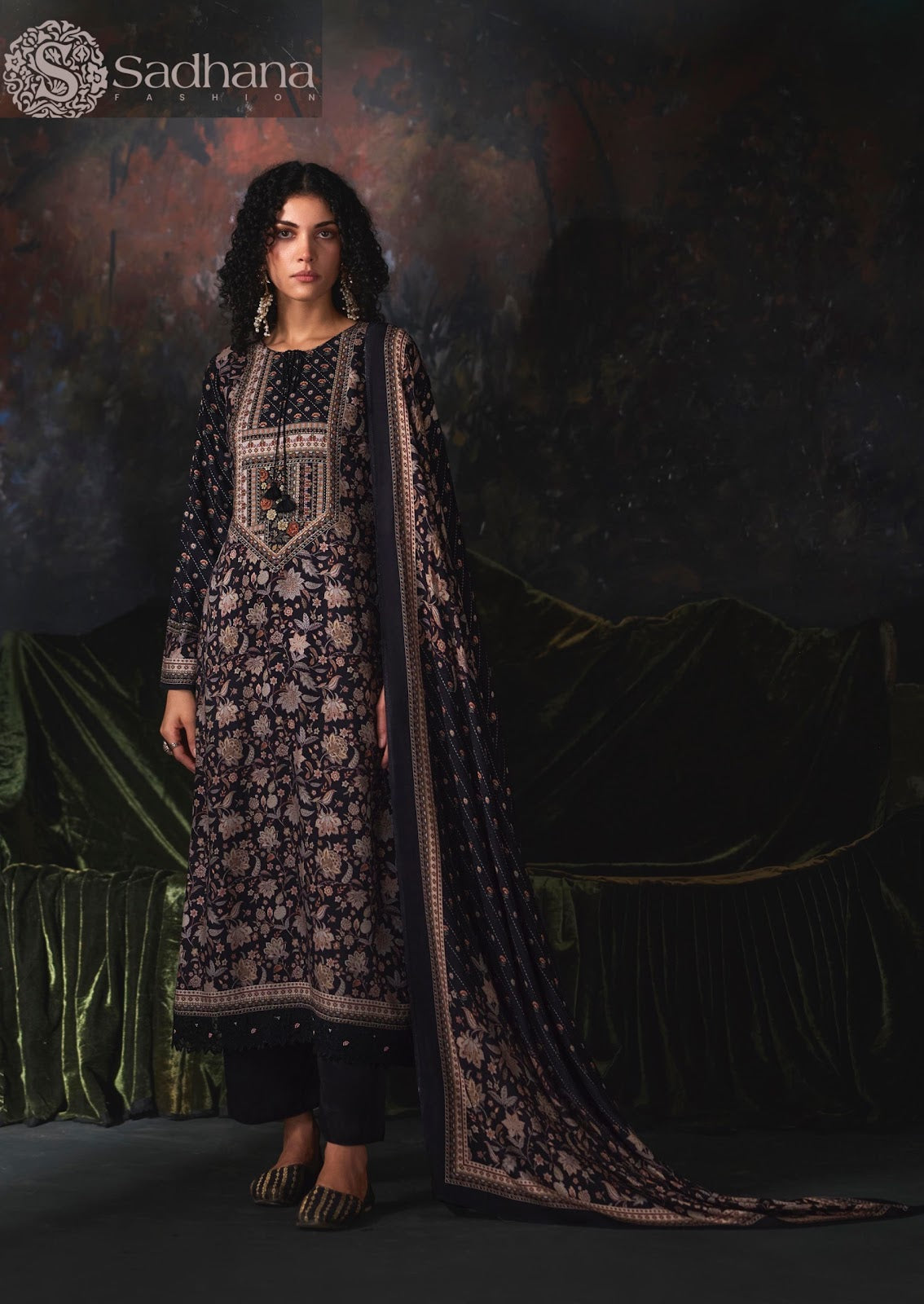 Esha Sadhana Viscose Pashmina Suits Wholesaler Ahmedabad