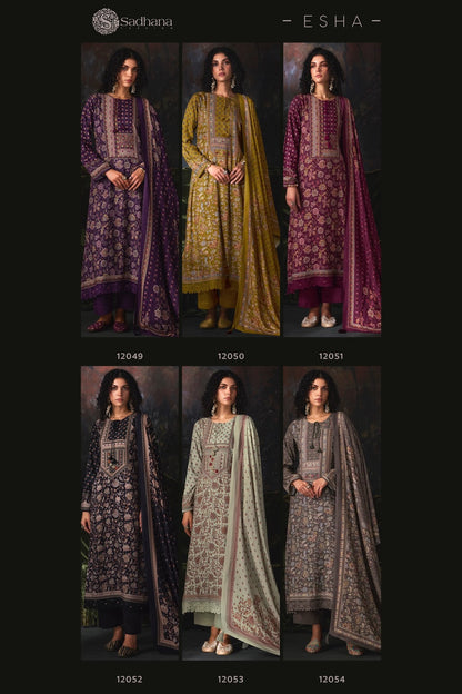 Esha Sadhana Viscose Pashmina Suits Wholesaler Ahmedabad