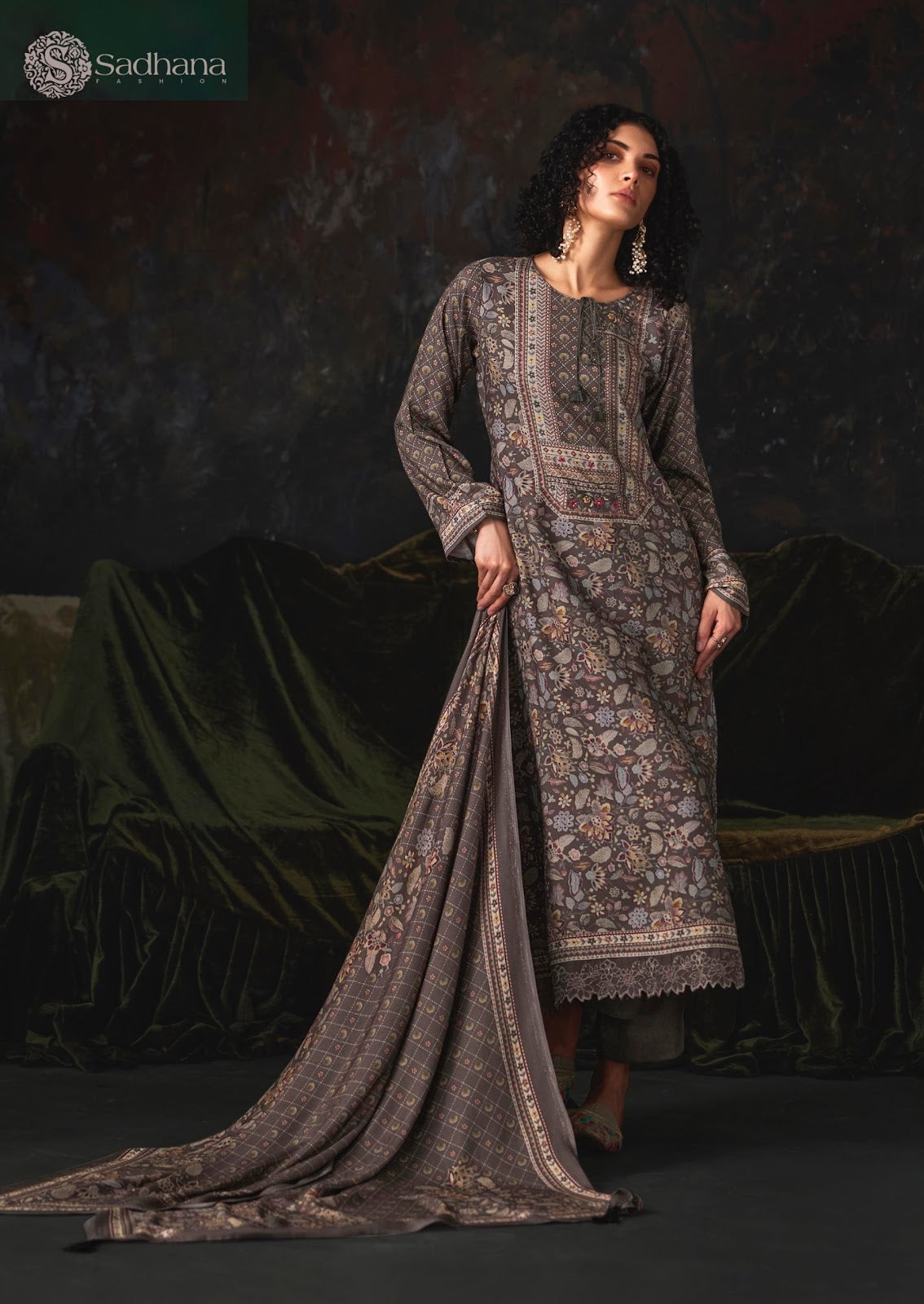 Esha Sadhana Viscose Pashmina Suits Wholesaler Ahmedabad