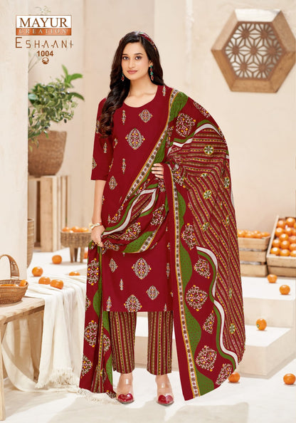 Eshaani Vol 1 Mayur Creation Cotton Dress Material Manufacturer Ahmedabad