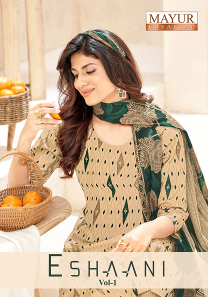 Eshaani Vol 1 Mayur Creation Cotton Dress Material Manufacturer Ahmedabad
