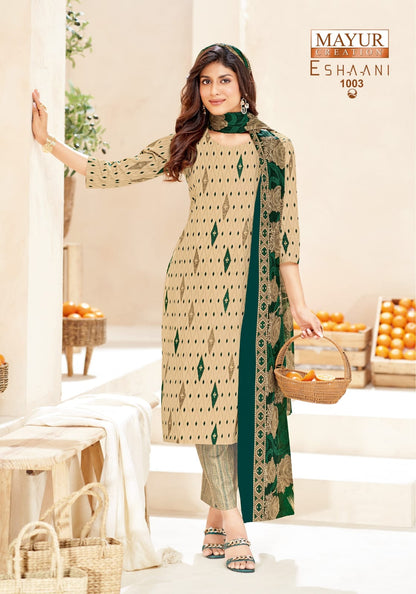 Eshaani Vol 1 Mayur Creation Cotton Dress Material Manufacturer Ahmedabad