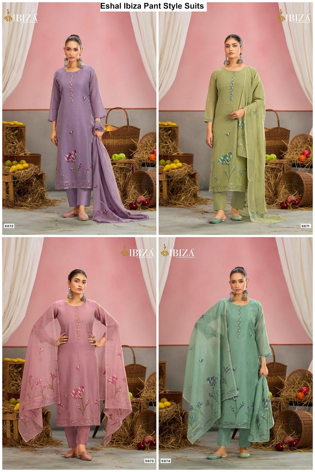Eshal Ibiza Organic Cotton Pant Style Suits Wholesaler India