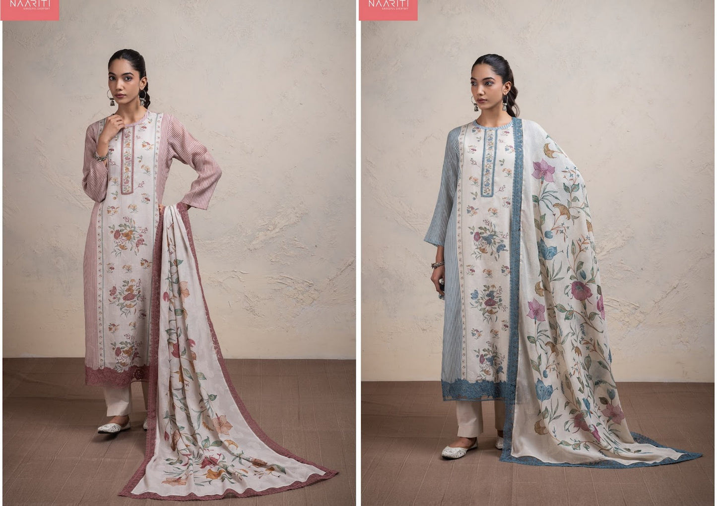 Eshami Naariti Mul Chanderi Pant Style Suits Wholesale