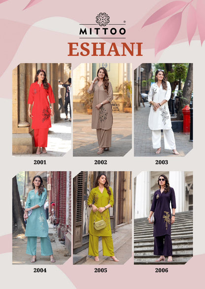 Eshani Mittoo Rayon Co Ord Set Supplier India