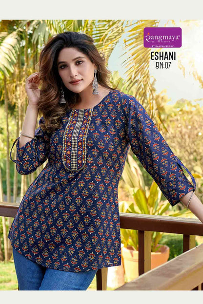 Eshani Rangmaya Cotton Fancy Tops Manufacturer India