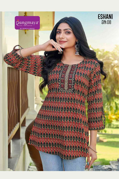 Eshani Rangmaya Cotton Fancy Tops Manufacturer India