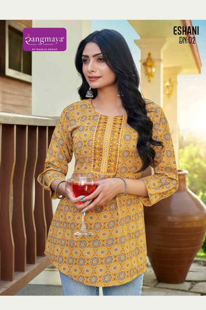 Eshani Rangmaya Cotton Fancy Tops Manufacturer India
