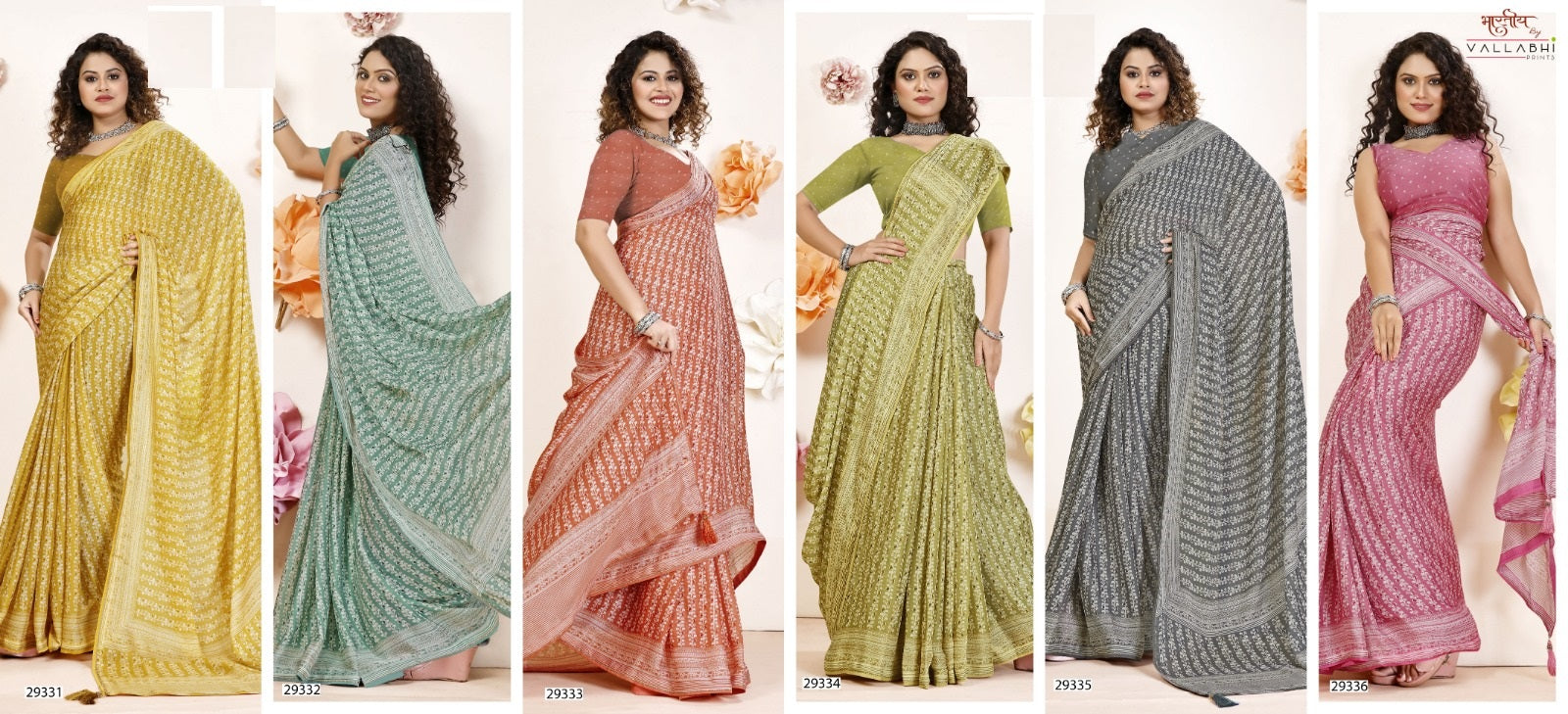 Eshanya Vallabhi Prints Georgette Sarees Wholesale Rate