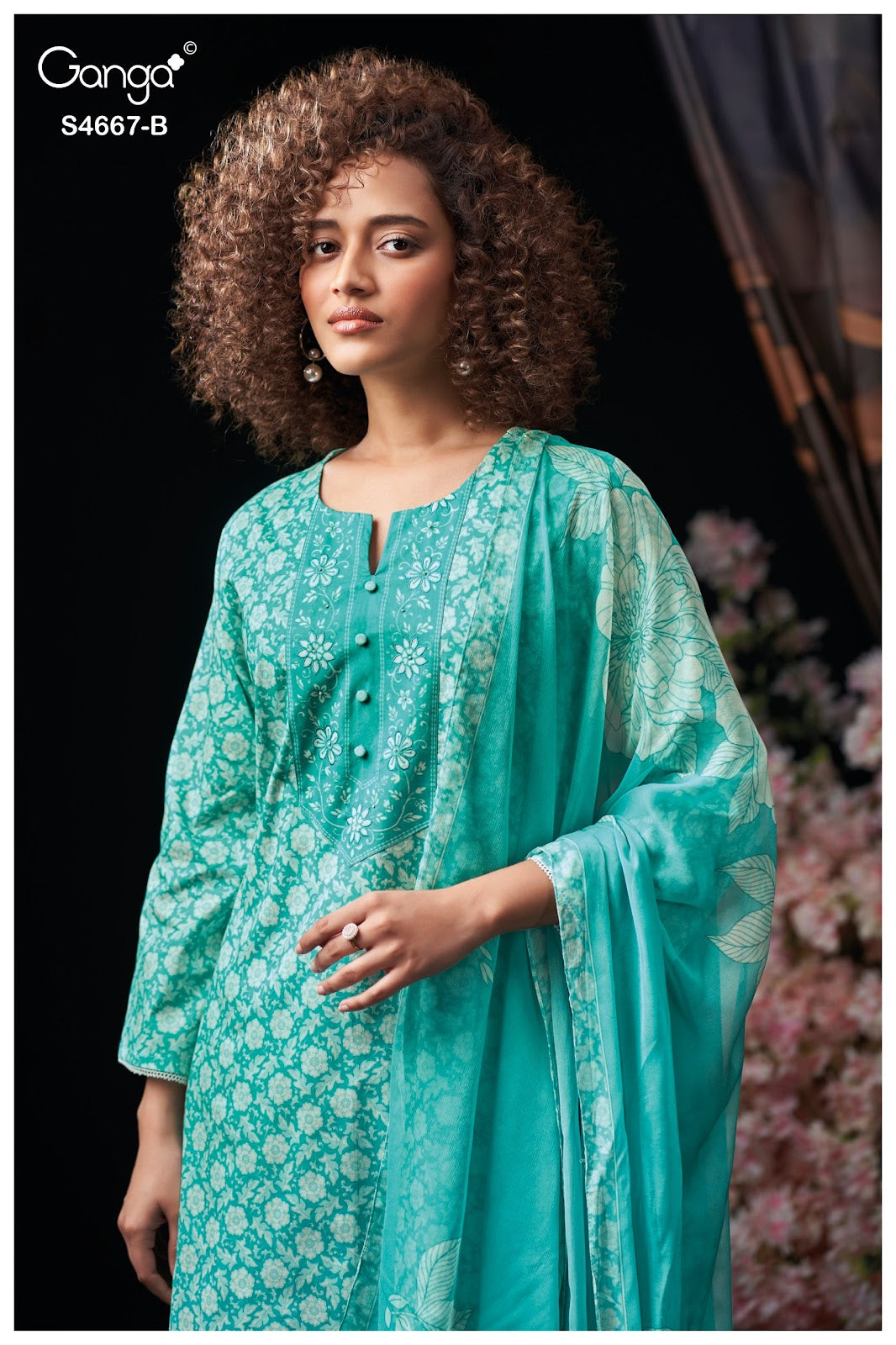 Eshara S4667 Ganga Cotton Pant Style Suits Manufacturer India
