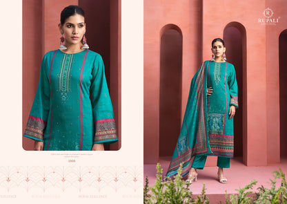 Eshika Rupali Jam Satin Karachi Salwar Suits Exporter