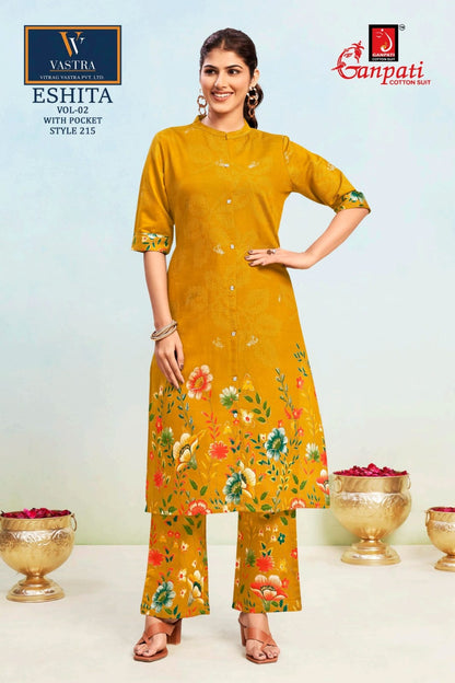 Eshita Vol 2 Vastra Ganpati Rayon Co Ord Set Supplier Gujarat
