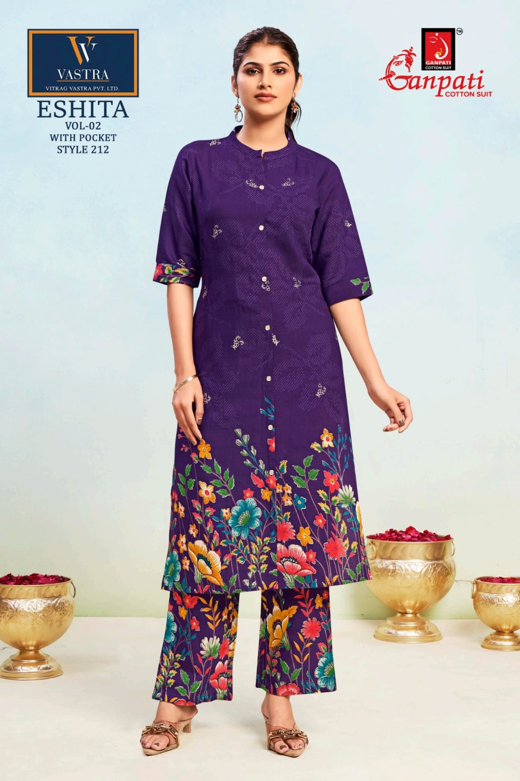 Eshita Vol 2 Vastra Ganpati Rayon Co Ord Set Supplier Gujarat