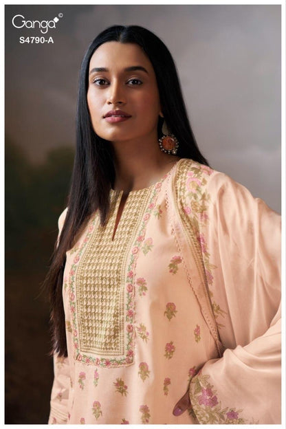 Eshmita S4790 Ganga Organdy Plazzo Style Suits Supplier Ahmedabad