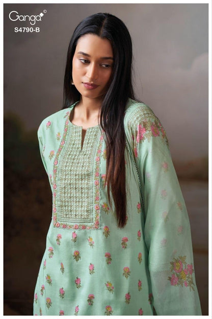 Eshmita S4790 Ganga Organdy Plazzo Style Suits Supplier Ahmedabad
