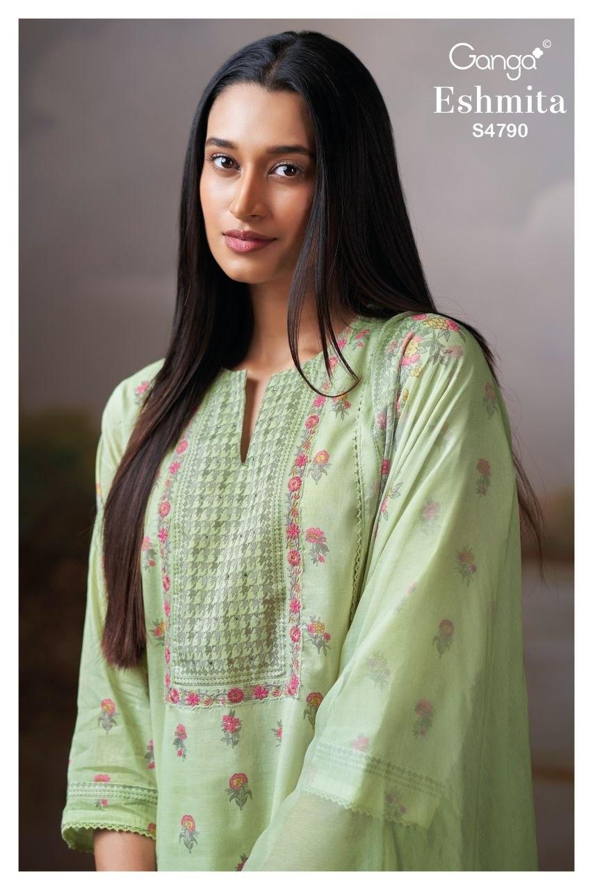 Eshmita S4790 Ganga Organdy Plazzo Style Suits Supplier Ahmedabad