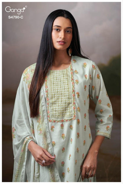 Eshmita S4790 Ganga Organdy Plazzo Style Suits Supplier Ahmedabad