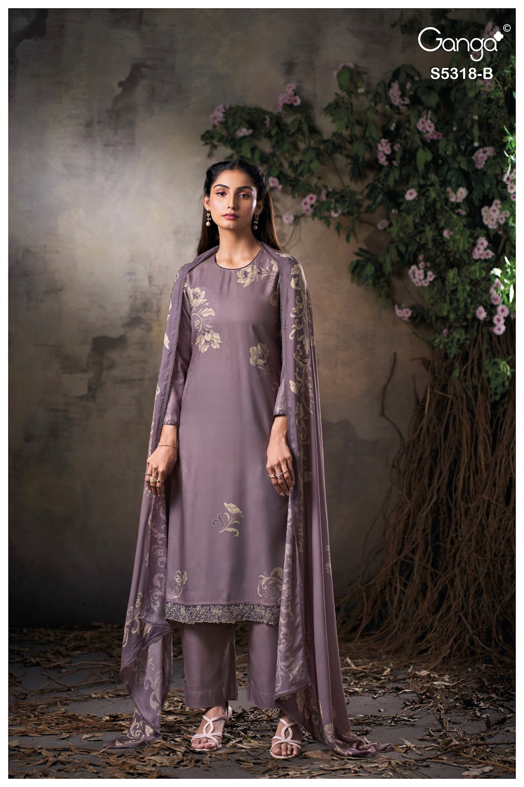 Eshnika S5318 Ganga Wool Pashmina Suits Wholesale