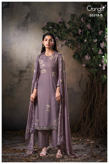 Eshnika S5318 Ganga Wool Pashmina Suits Wholesale