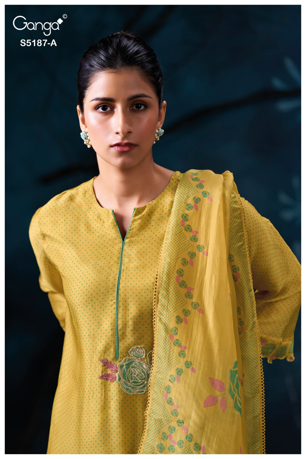 Eshtha S5187 Ganga Bemberg Silk Pant Style Suits Manufacturer Ahmedabad