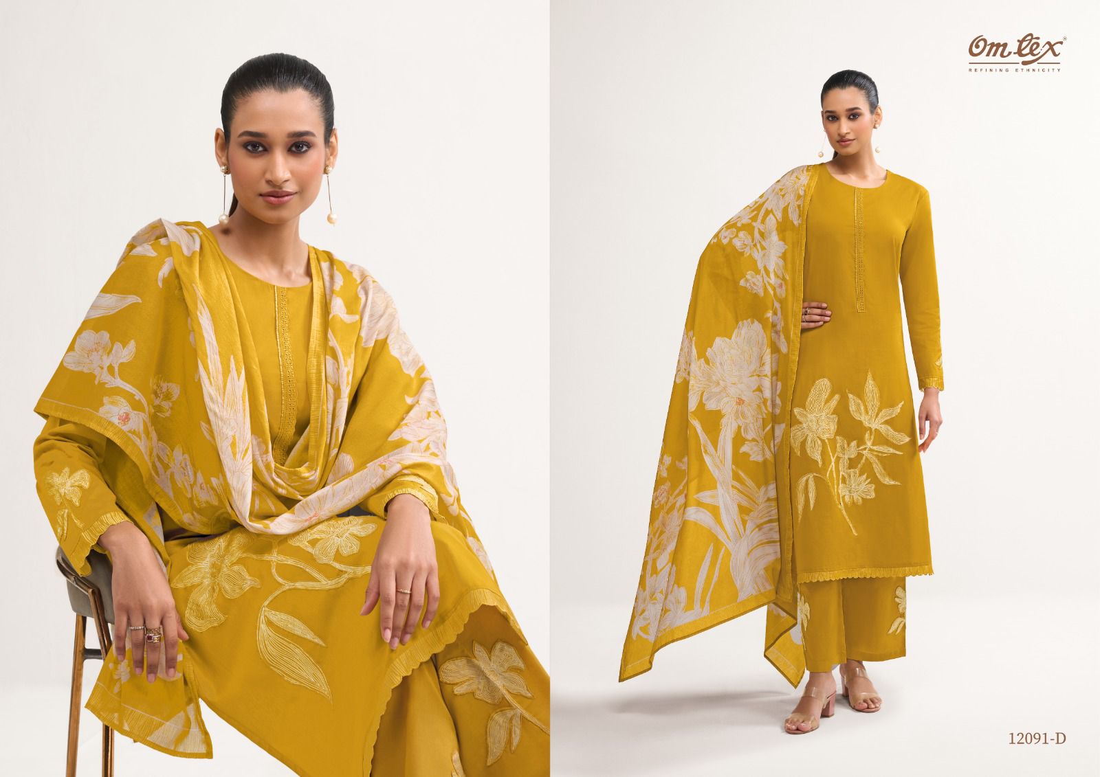 Eshvi Omtex Lawn Cotton Pant Style Suits Exporter India