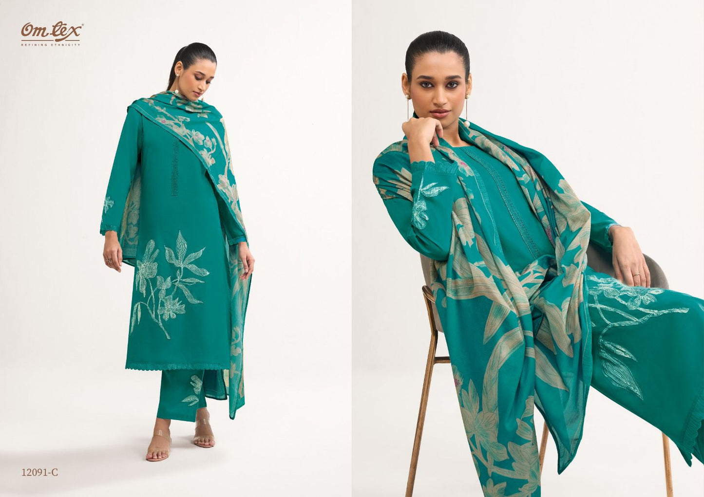 Eshvi Omtex Lawn Cotton Pant Style Suits Exporter India