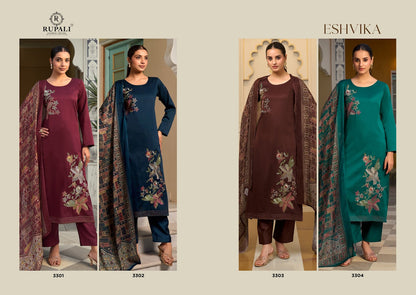 Eshvika Rupali Jam Satin Pant Style Suits Wholesaler