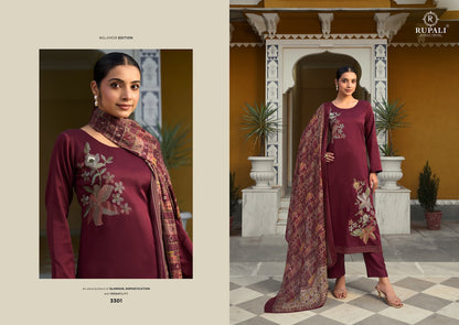 Eshvika Rupali Jam Satin Pant Style Suits Wholesaler