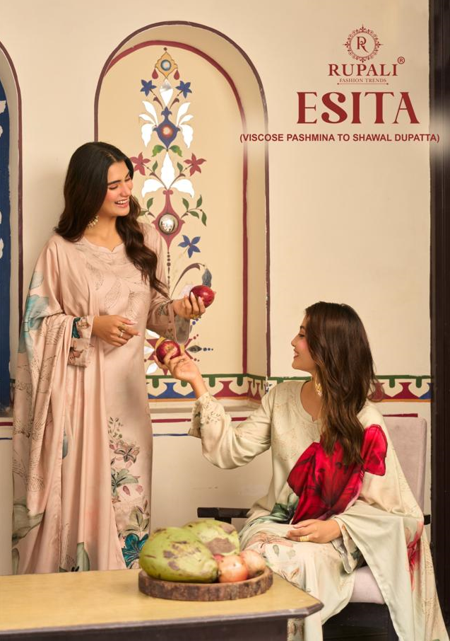 Esita Rupali Viscose Pashmina Suits Wholesaler Gujarat