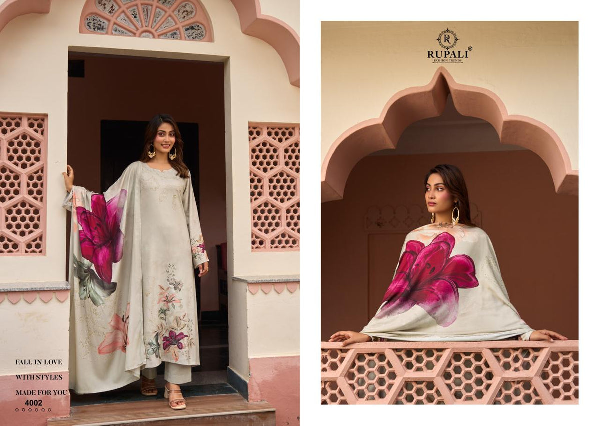 Esita Rupali Viscose Pashmina Suits Wholesaler Gujarat