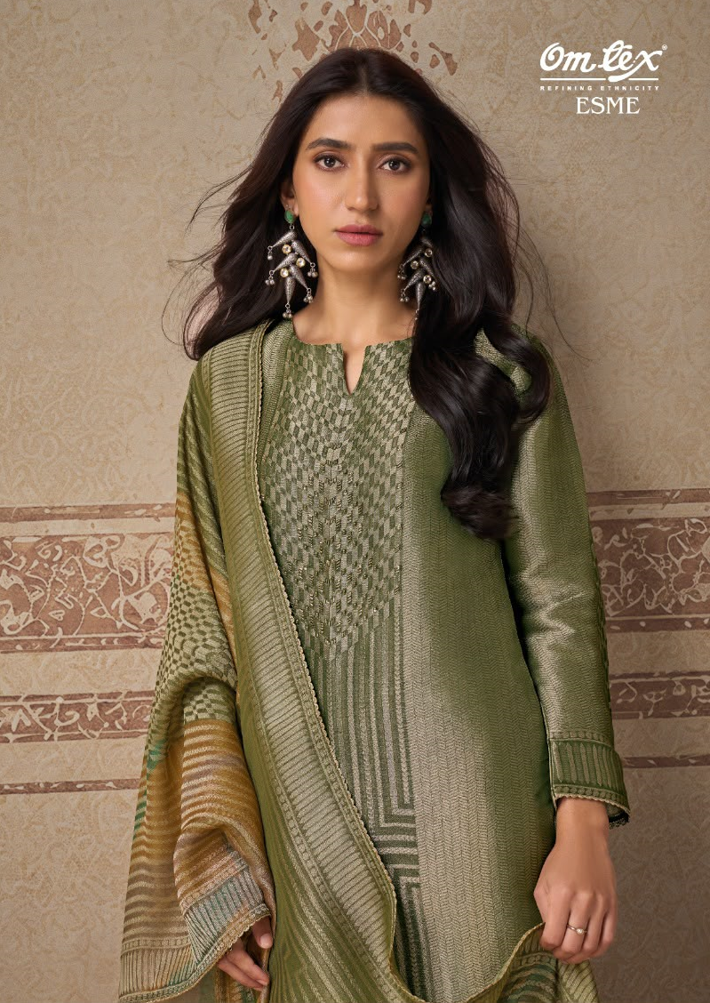 Esme Omtex Silk Jacquard Pant Style Suits Manufacturer Gujarat