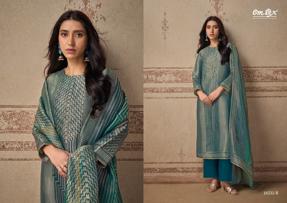 Esme Omtex Silk Jacquard Pant Style Suits Manufacturer Gujarat