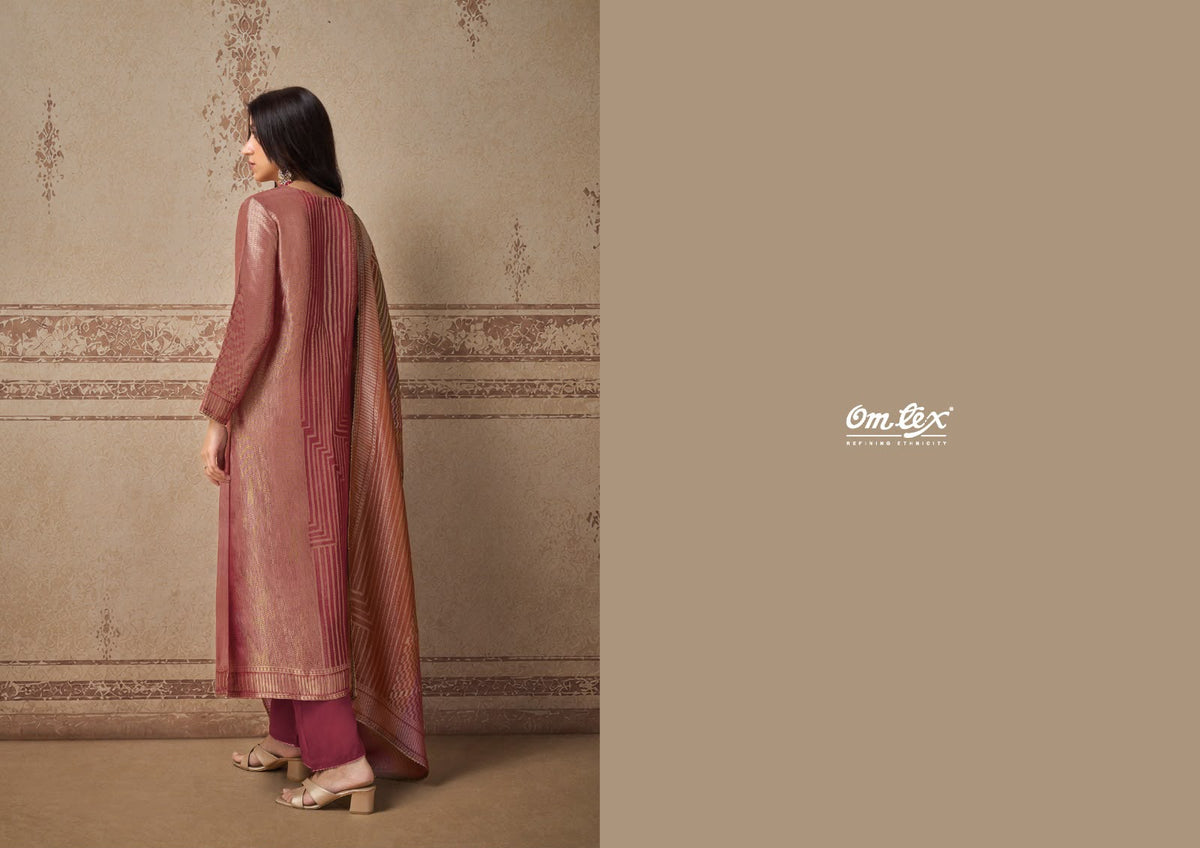 Esme Omtex Silk Jacquard Pant Style Suits Manufacturer Gujarat