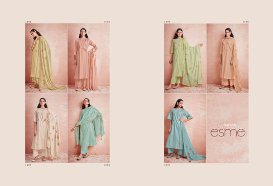 Esme Sava Cotton Plazzo Style Suits
