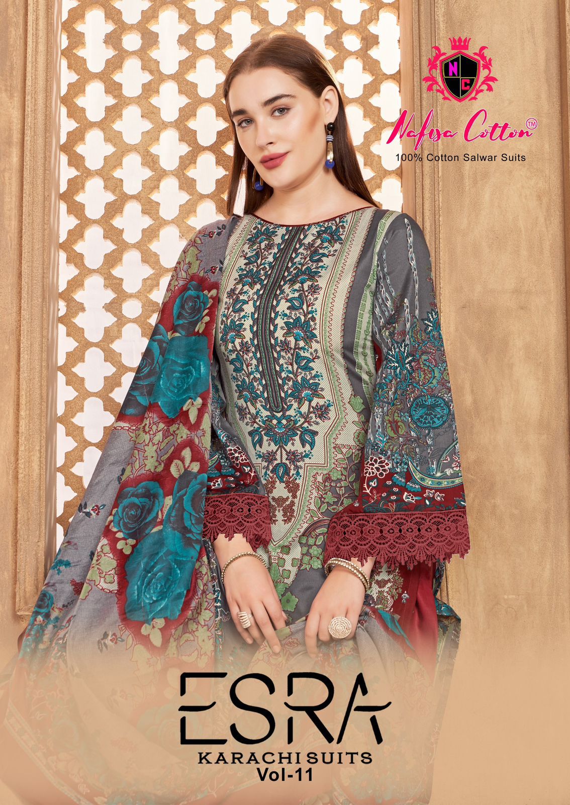 Esra Vol 11 Nafisa Cotton Karachi Salwar Suits Wholesale Price