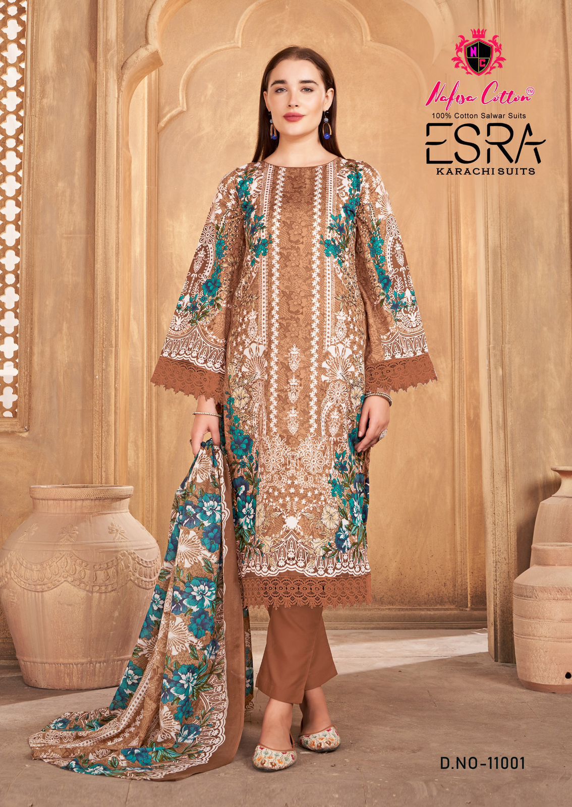 Esra Vol 11 Nafisa Cotton Karachi Salwar Suits Wholesale Price