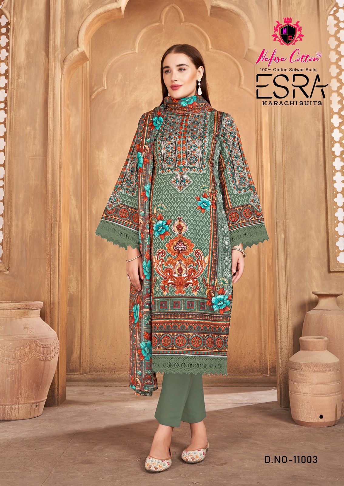 Esra Vol 11 Nafisa Cotton Karachi Salwar Suits Wholesale Price